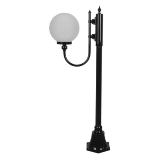 Domus GT-606 Lisbon 25cm Sphere Curved Arm Short Post Light - Powder Coated Finish E27