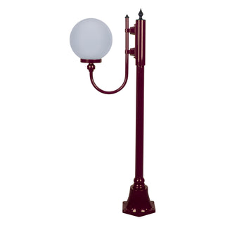 Domus GT-606 Lisbon 25cm Sphere Curved Arm Short Post Light - Powder Coated Finish E27