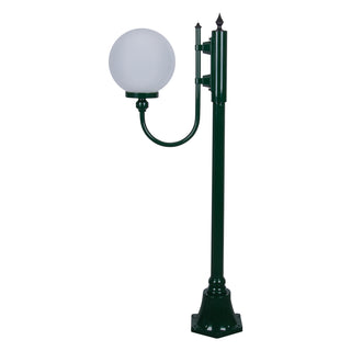 Domus GT-606 Lisbon 25cm Sphere Curved Arm Short Post Light - Powder Coated Finish E27