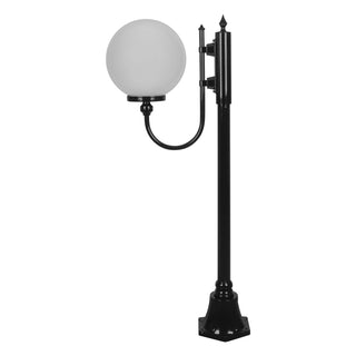 Domus GT-607 Lisbon 30cm Sphere Curved Arm Short Post Light - Powder Coated Finish E27