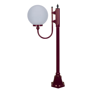 Domus GT-607 Lisbon 30cm Sphere Curved Arm Short Post Light - Powder Coated Finish E27