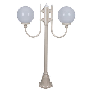 Domus GT 608 Lisbon Twin 25cm Spheres Curved Arms Short Post Light - Powder Coated Finish E27