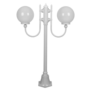 Domus GT 608 Lisbon Twin 25cm Spheres Curved Arms Short Post Light - Powder Coated Finish E27