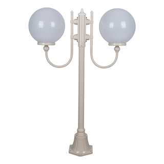 Domus GT 609 Lisbon Twin 30cm Spheres Curved Arms Short Post Light - Powder Coated Finish E27