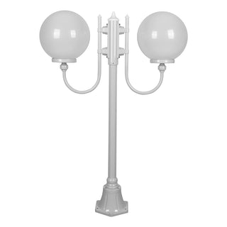 Domus GT 609 Lisbon Twin 30cm Spheres Curved Arms Short Post Light - Powder Coated Finish E27