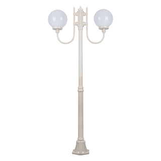 Domus GT 614 Lisbon Twin Head 25cm Sphere Curved Arm Medium Post Light - Powder Coated Finish E27