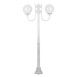 Domus GT 614 Lisbon Twin Head 25cm Sphere Curved Arm Medium Post Light - Powder Coated Finish E27