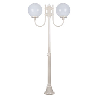 Domus GT 615 Lisbon Twin 30cm Sphere Curved Arms Medium Post Light - Powder Coated Finish E27
