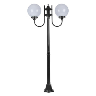 Domus GT 615 Lisbon Twin 30cm Sphere Curved Arms Medium Post Light - Powder Coated Finish E27