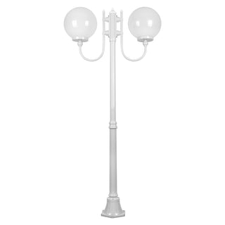 Domus GT 615 Lisbon Twin 30cm Sphere Curved Arms Medium Post Light - Powder Coated Finish E27
