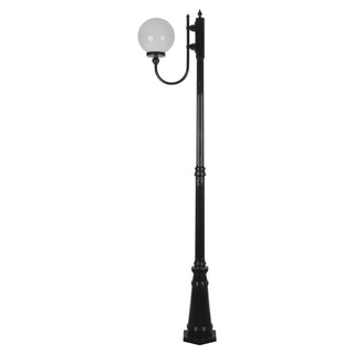 Domus GT-618 Lisbon 25cm Sphere Curved Arm Tall Post Light - Powder Coated Finish E27