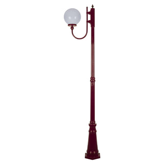 Domus GT-618 Lisbon 25cm Sphere Curved Arm Tall Post Light - Powder Coated Finish E27
