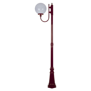 Domus GT-619 Lisbon 30cm Sphere Curved Arm Tall Post Light - Black Finish E27