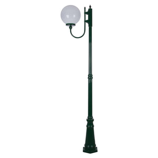 Domus GT-619 Lisbon 30cm Sphere Curved Arm Tall Post Light - Black Finish E27