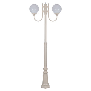 Domus GT 620 Lisbon Twin 25cm Sphere Curved Arms Tall Post Light - Powder Coated Finish E27