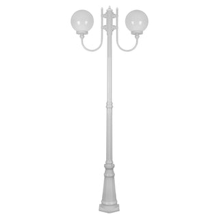 Domus GT 620 Lisbon Twin 25cm Sphere Curved Arms Tall Post Light - Powder Coated Finish E27