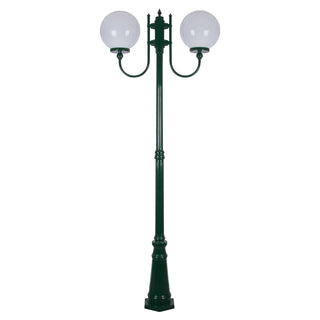 Domus GT 621 Lisbon Twin 30cm Spheres Curved Arms Tall Post Light - Powder Coated Finish E27