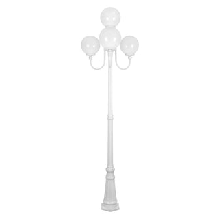 Domus GT 626 Lisbon Four 25cm Spheres Curved Arms Tall Post Light - Powder Coated Finish E27