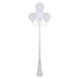 Domus GT 627 Lisbon Four 30cm Spheres Curved Arms Tall Post Light - Powder Coated Finish E27