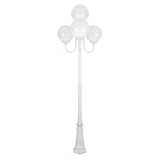 Domus GT 627 Lisbon Four 30cm Spheres Curved Arms Tall Post Light - Powder Coated Finish E27