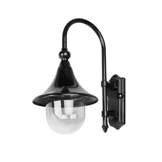 Domus Gt 652 Monaco Curved Arm Downward Wall Light - Powder Coated Finish E27