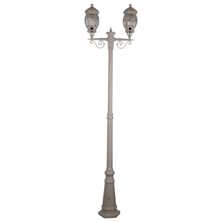 Domus GT 680 Vienna Twin Head Tall Post Light - Powder Coated Finish B22