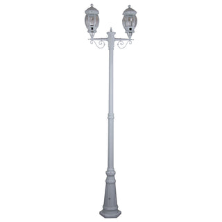 Domus GT 680 Vienna Twin Head Tall Post Light - Powder Coated Finish B22