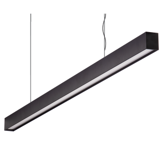 Domus Maxi 40 1.2m Long Pendant Black Dimmable 3k Low Diffuser