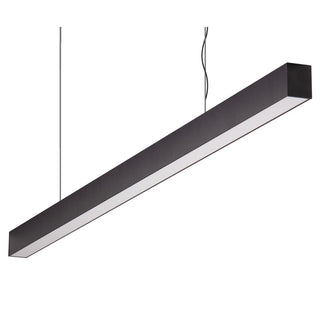 Domus Maxi 40 1.7m Long Pendant Black Dimmable 3k Flat Diffuser