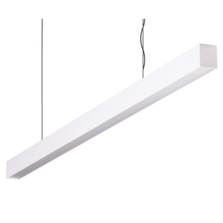 Domus Maxi 40 2.4m Long Pendant White Dimmable 3k Flat Diffuser