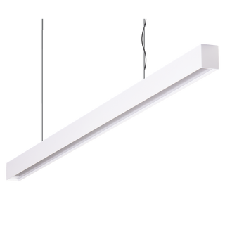 Domus Maxi 40 2.4m Long Pendant White Dimmable 3k Low Diffuser