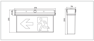 Lawell Lighting Unicon Slide-Connect Exit Light E2306 E2306B