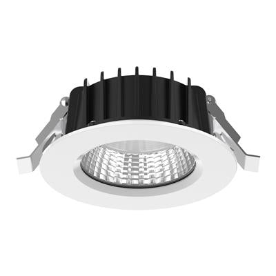 Domus NEO-PRO Round 13W Recessed Dimmable LED Tricolour IP65 Downlight White