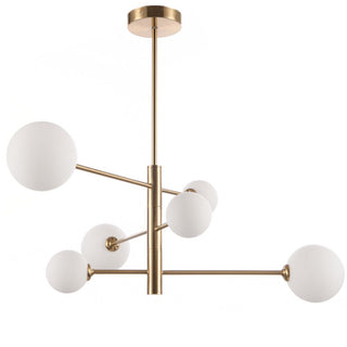 ORBIT Satin Gold Pendant Light – 6 Light by VM Lighting