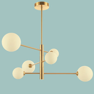 ORBIT Satin Gold Pendant Light – 6 Light by VM Lighting