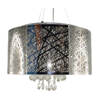 Toongabbie P3054 6-P Laser Cut Crystal Pendant