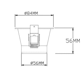 SAL Parkes S914XTC Dimmable LED Downlight with Tilt Function