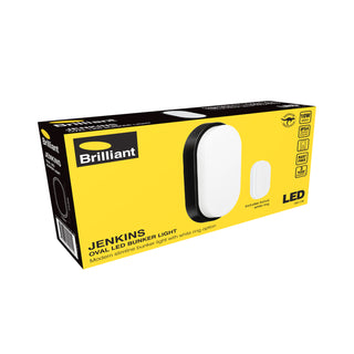 BRILLIANT JENKINS 10W LED OVAL BUNKER LIGHT - BLACK
