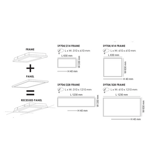 SAL Recessed Ceiling Frame Metric S9704