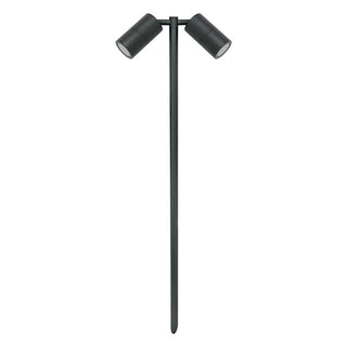 Domus Shadow 2 Light Adjustable 12V MR16 Path Spike - Textured Black