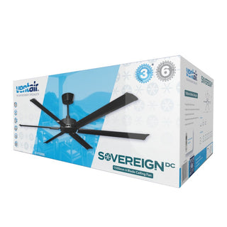 Ventair Sovereign DC 1800mm Ceiling Fan Black