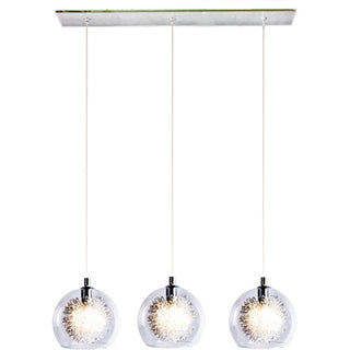 METEOR 3 Light Various Colours Bar Pendant by VM Lighting - Clear