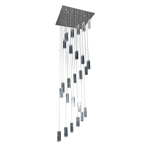 CUBO 25 Light Clear Square Crystal Pendant by VM Lighting