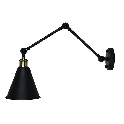Oriel Lighting ROXBURY Adjustable Wall Light up to 60cm Black