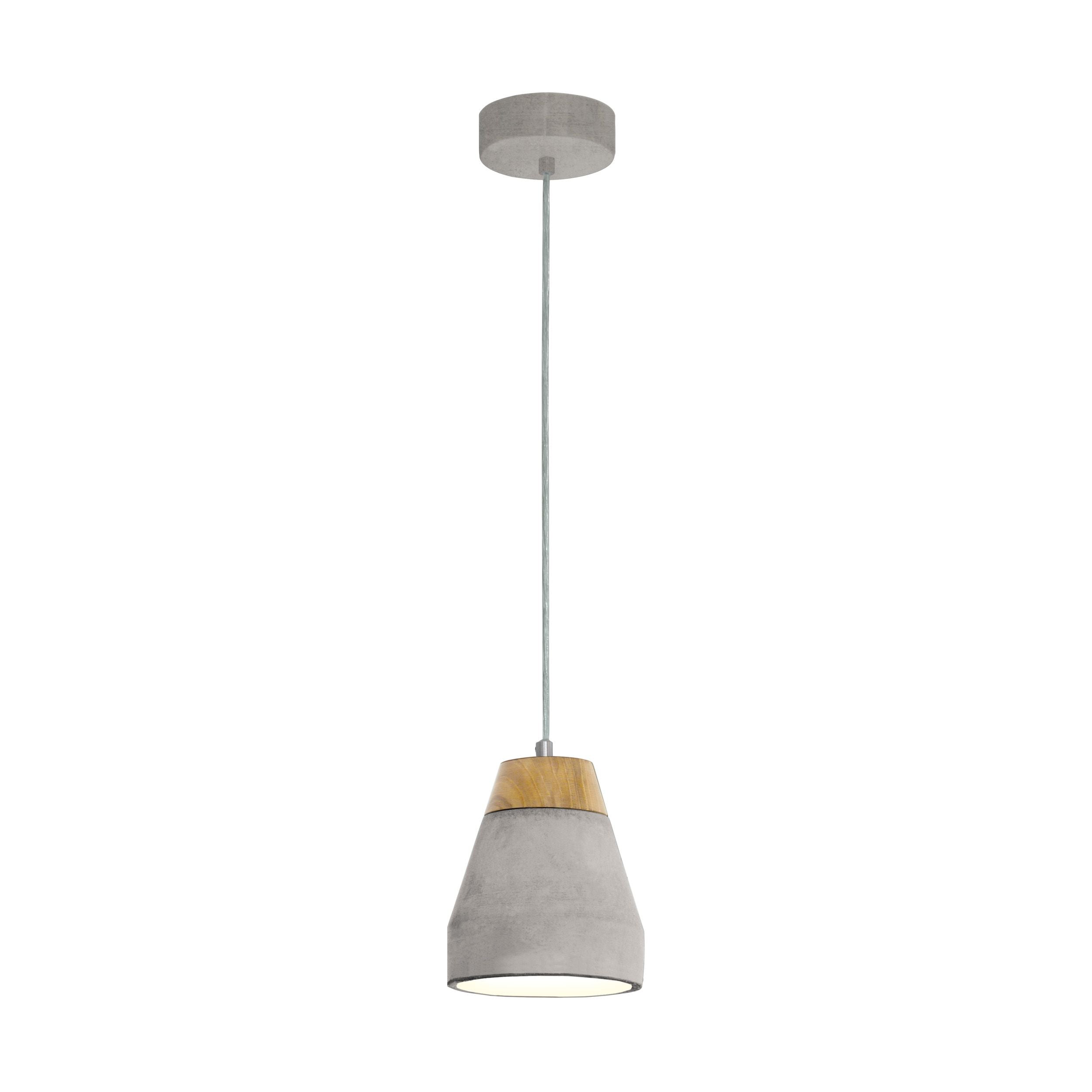 Eglo Lighting TAREGA pendant light grey steel, grey concrete and wood