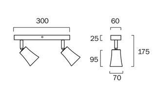 Telbix ALVEY SP2B Spotlight