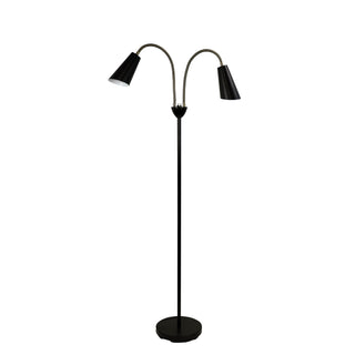 Oriel Lighting  WALT mid-century styled twin floor lamp