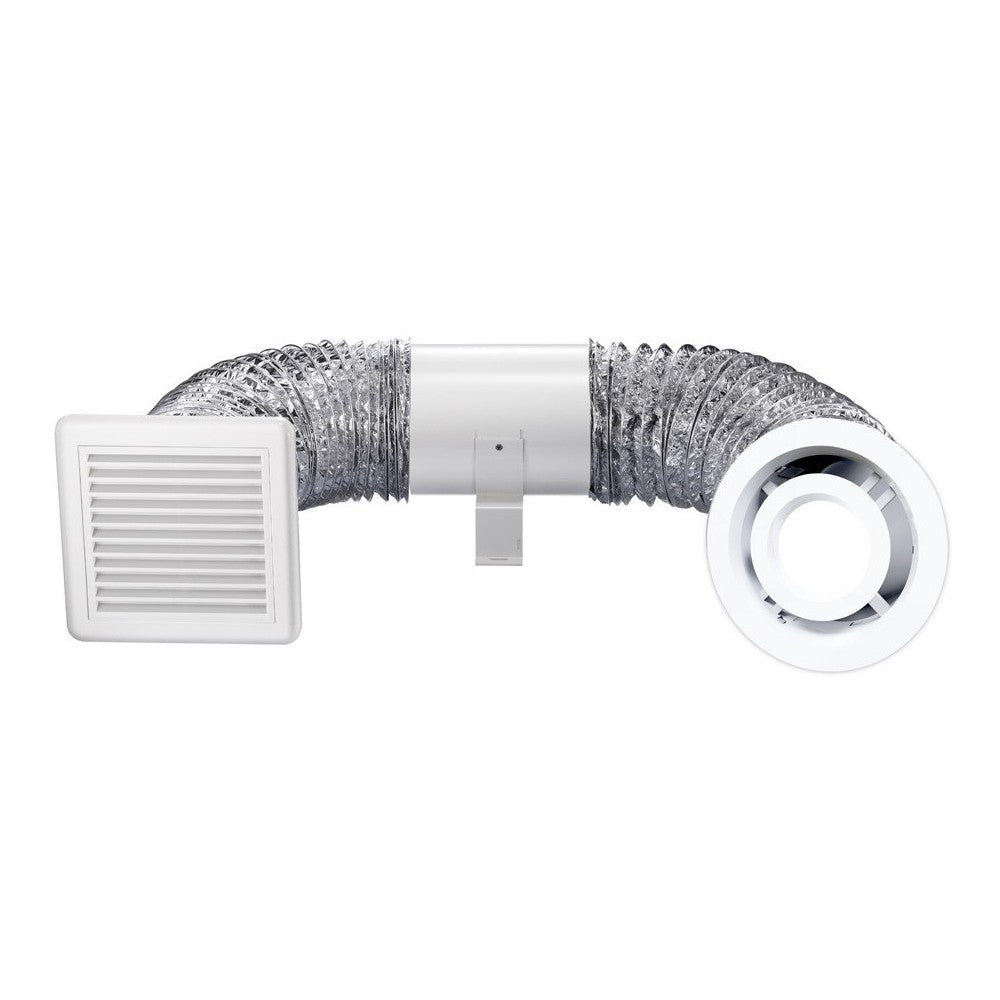 Ventair Shower Light & Exhaust 150mm inline exhaust fan kit White