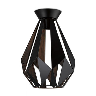 Eglo Lighting Carlton 1 DIY 60W Black/Copper Ceiling Light