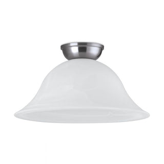 Eglo Lighting Murcia DIY 60W Alabaster/Satin Nickel Large Ceiling Light